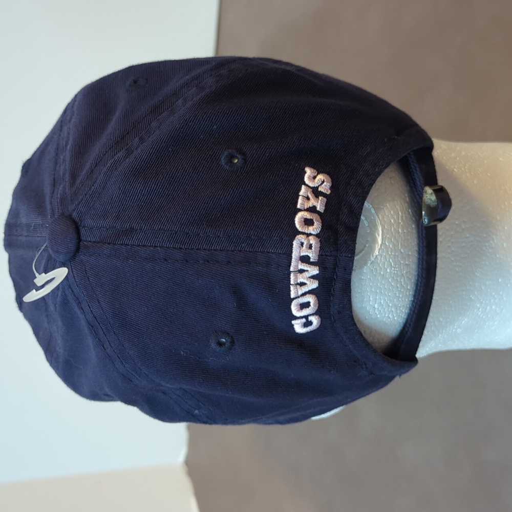 NFL Dallas Cowboys Authentic Headwear Women's Hat Blue With Pink Star Adjustable - Picture 4 of 10